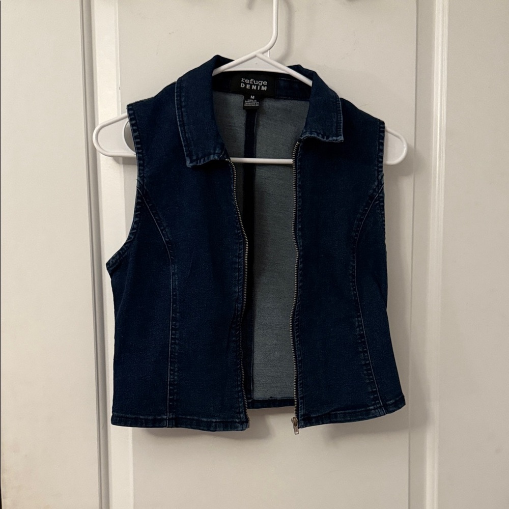 Refuge Navy Denim Vest
